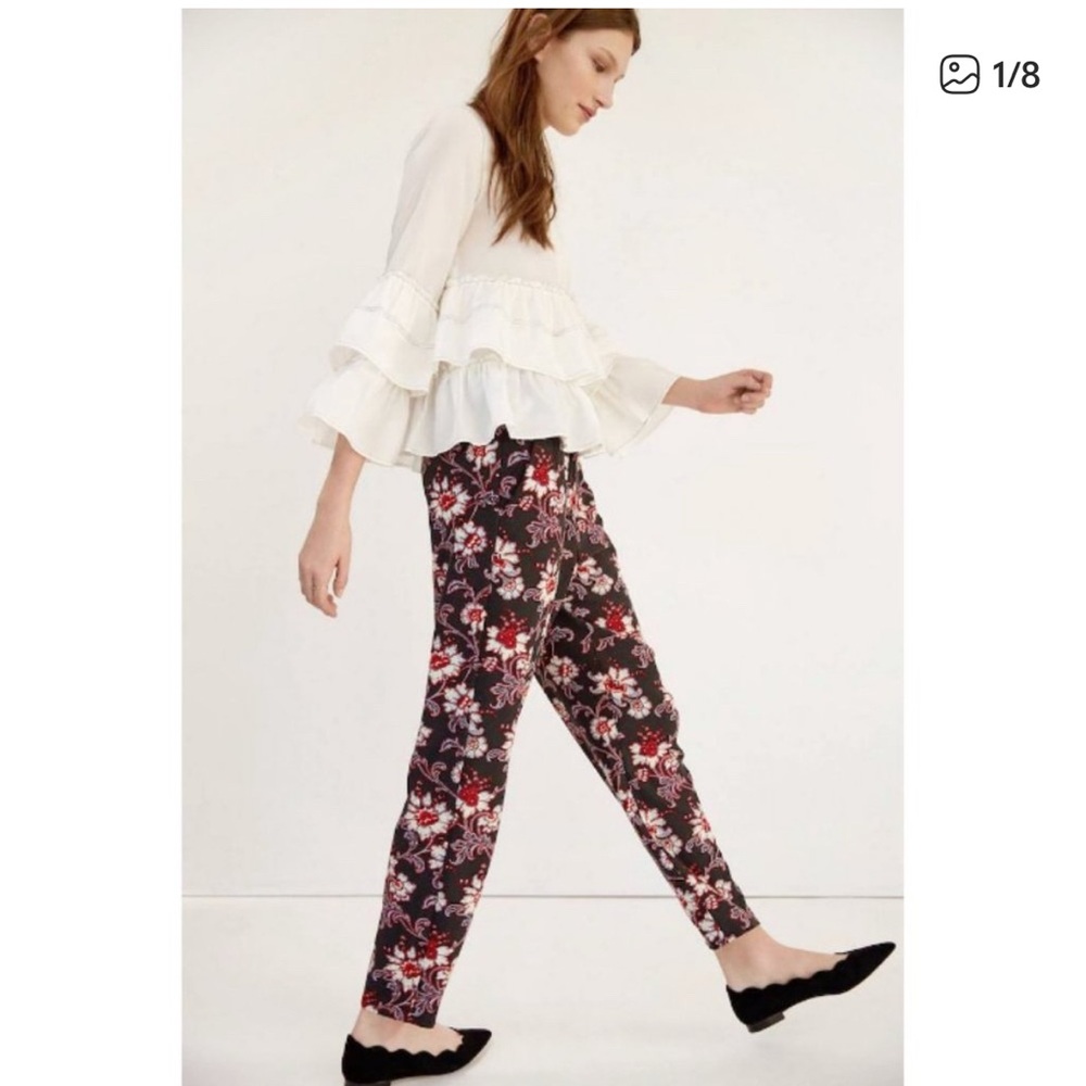 Club Monaco Pull On Floral Pant Size 10